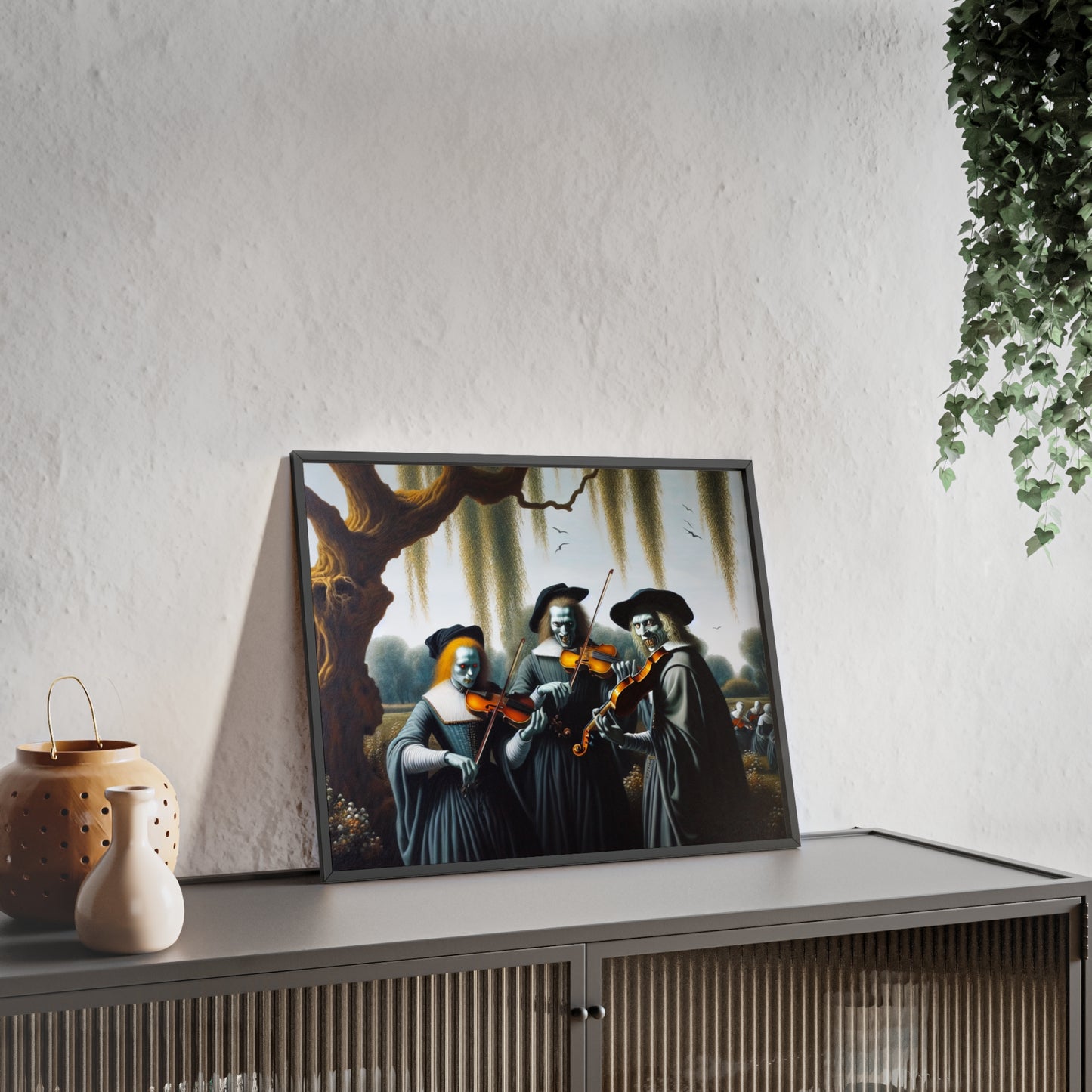 Framed Vermeer's Vampire Violinists Poster