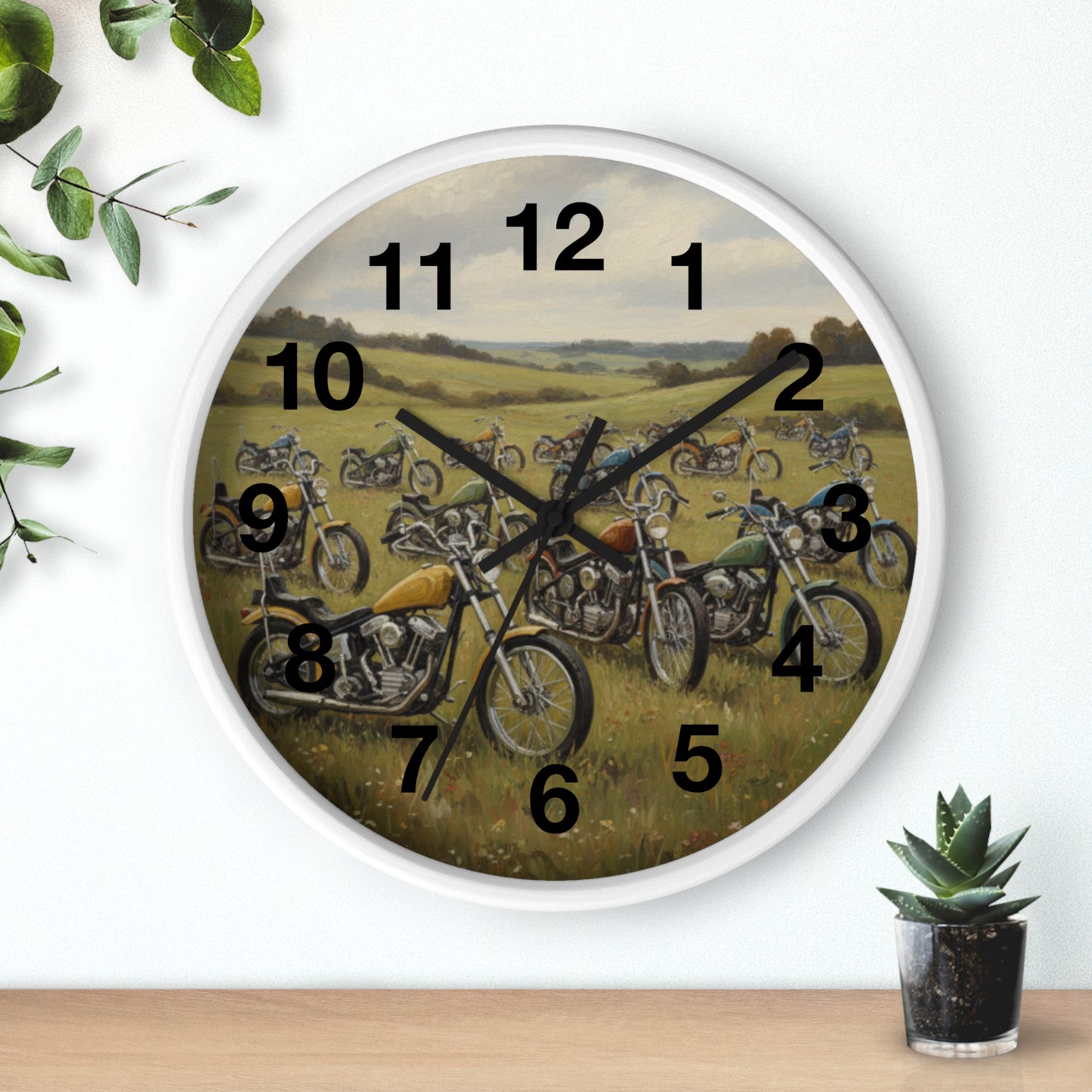 Wild Motorcycles Wall Clock