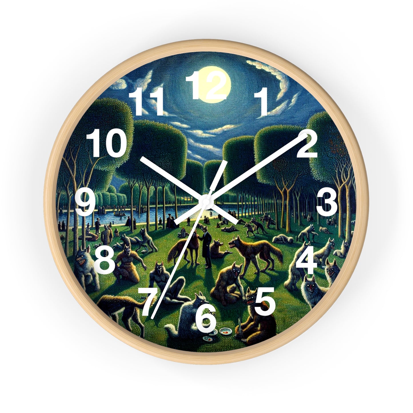 Werewolves at the Waterfront Wall Clock