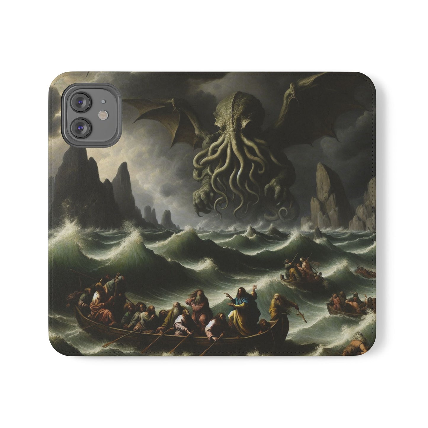 Cthulhu in the Storm Flip Cases for iPhones