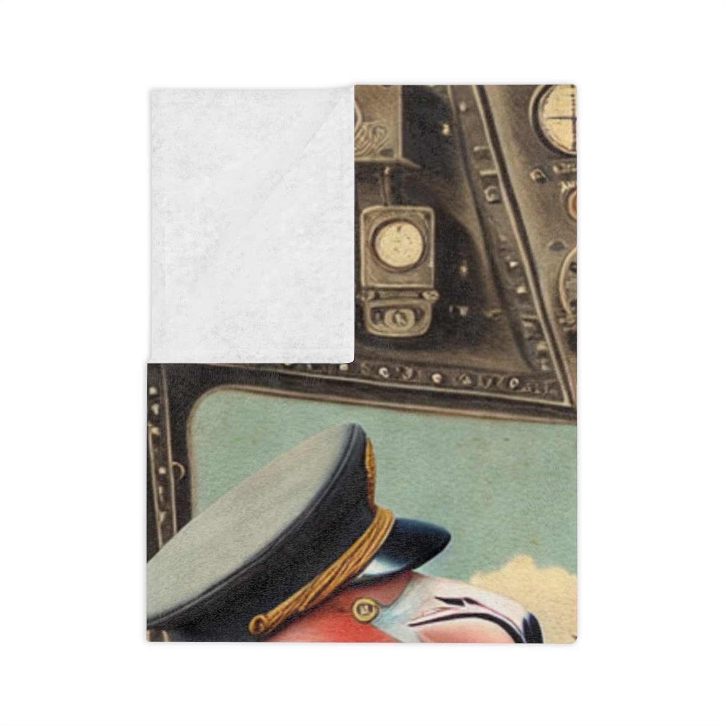 Flamingo Flight Deck Velveteen Microfiber Blanket