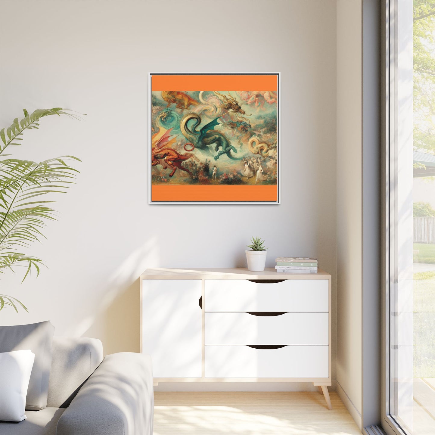 Degas Dreams of Dragons Canvas, Framed (Multi-color)