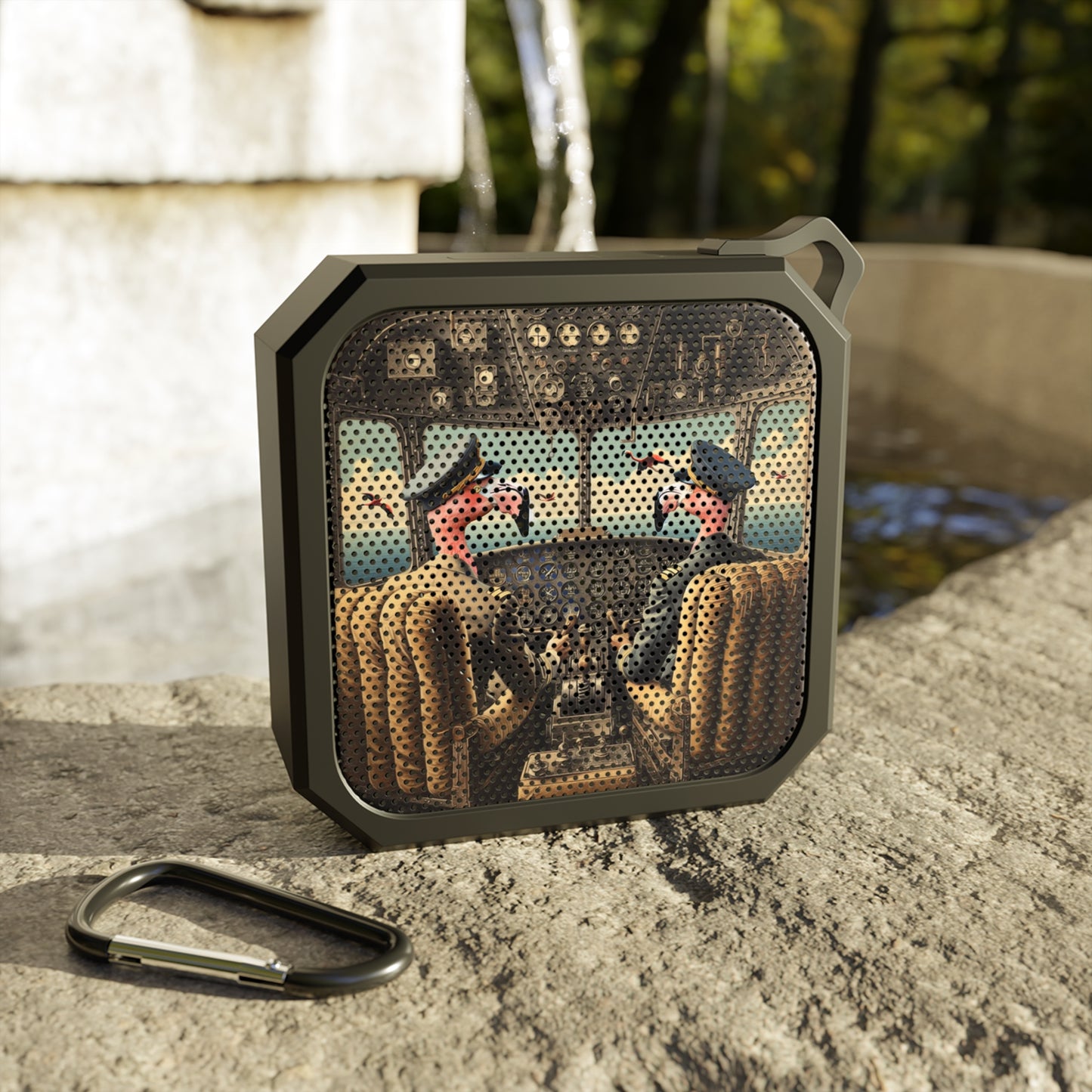 Outdoor Bluetooth Speaker with Flamingo Flight Deck Design