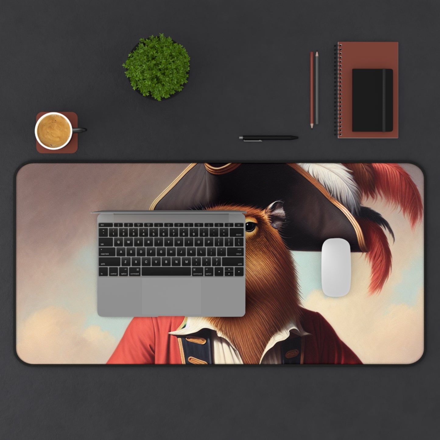 Captain Capybara Desk Mat
