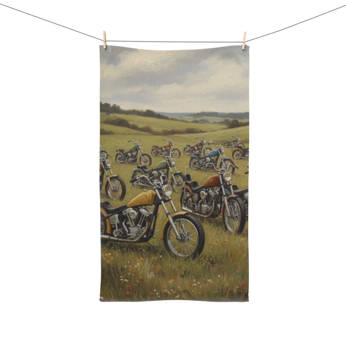 Wild Motorcycles Hand Towel