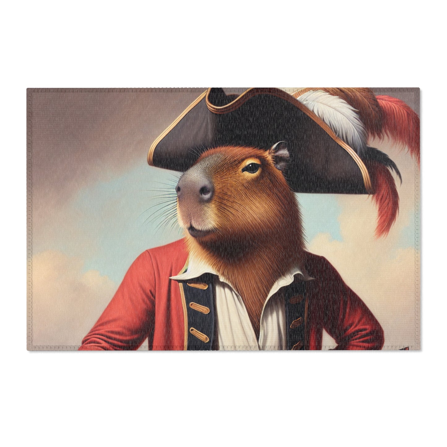 Captain Capybara Area Rug - HORIZONTAL