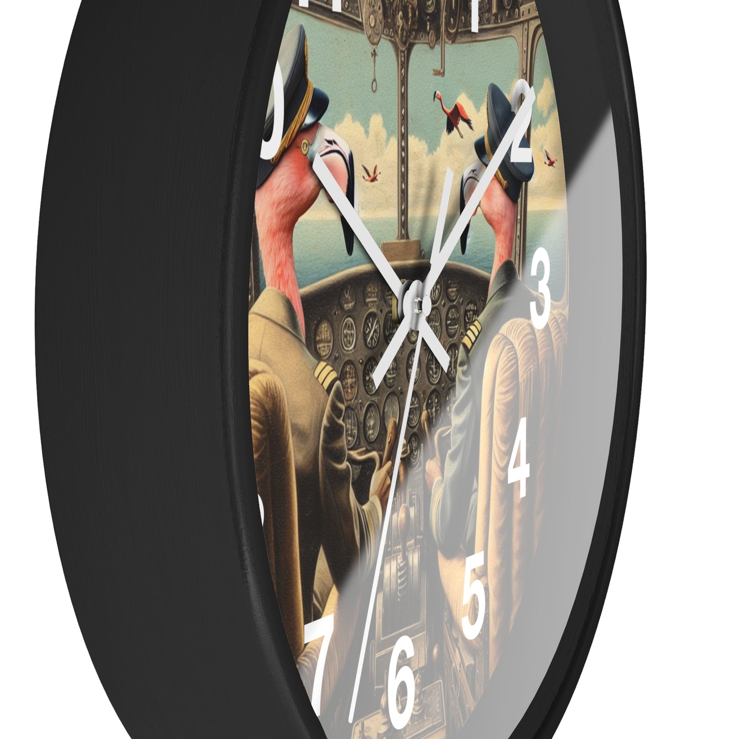 Flamingo Flight Deck Wall Clock