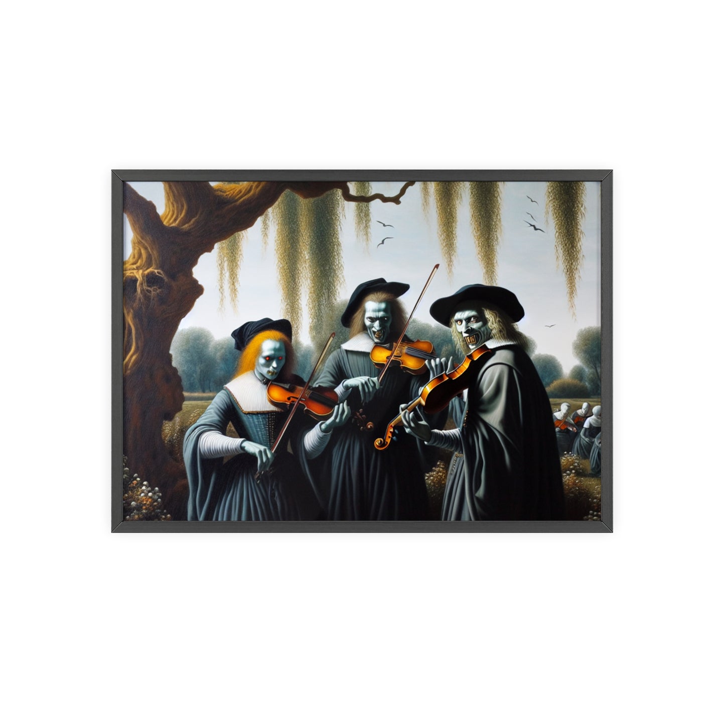 Framed Vermeer's Vampire Violinists Poster