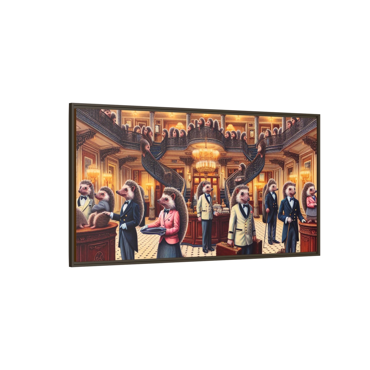 Hedgehog Hotel Canvas, Framed (Multi-color)