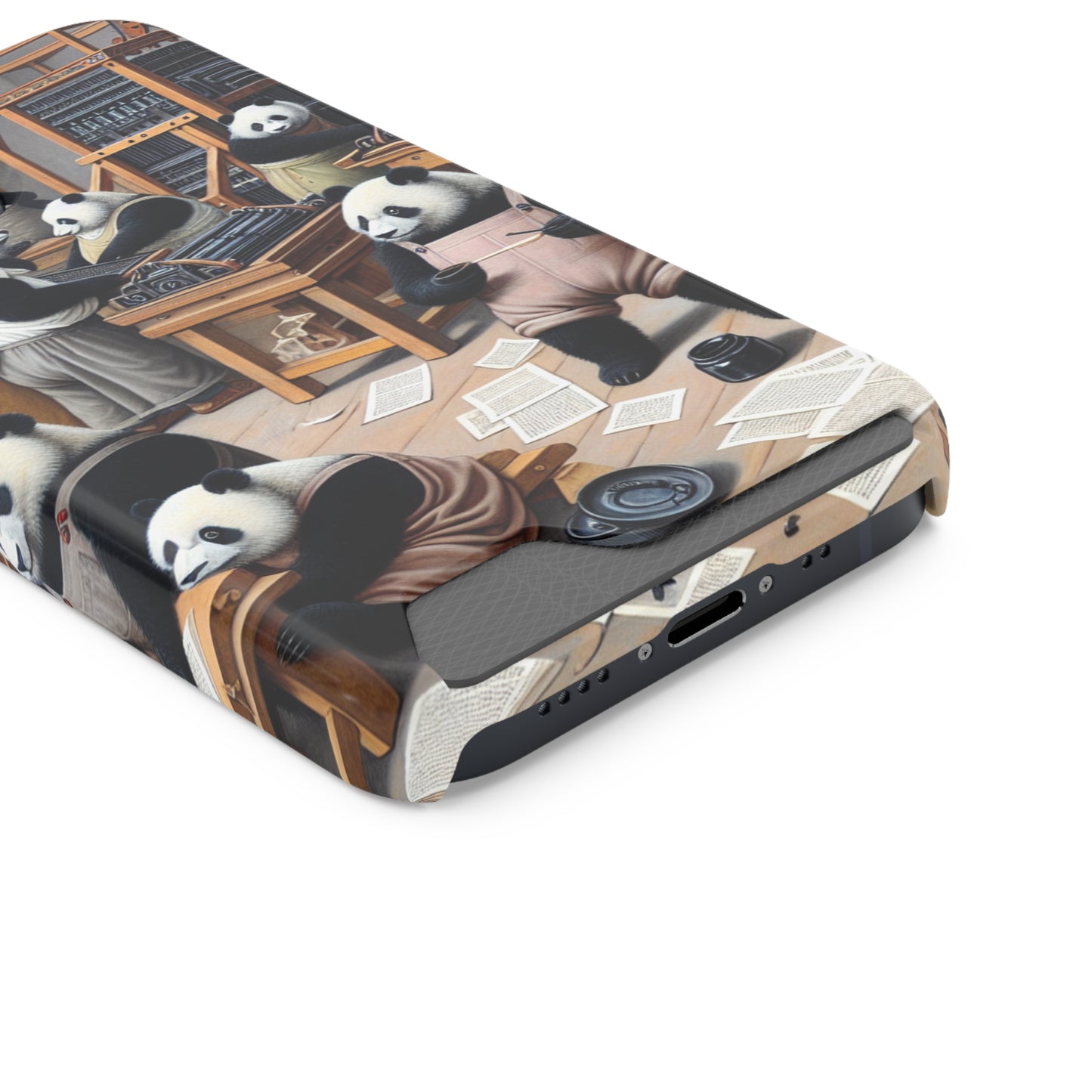 Printing Pandamonium Phone Case with Card Holder - IPHONE