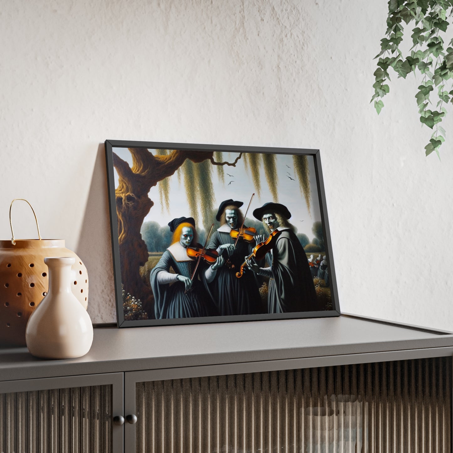 Framed Vermeer's Vampire Violinists Poster