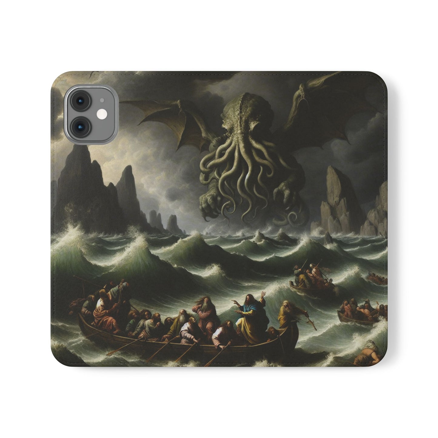 Cthulhu in the Storm Flip Cases for iPhones