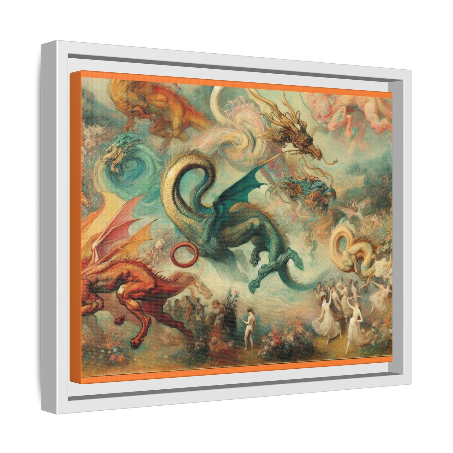 Degas Dreams of Dragons Canvas, Framed (Multi-color)