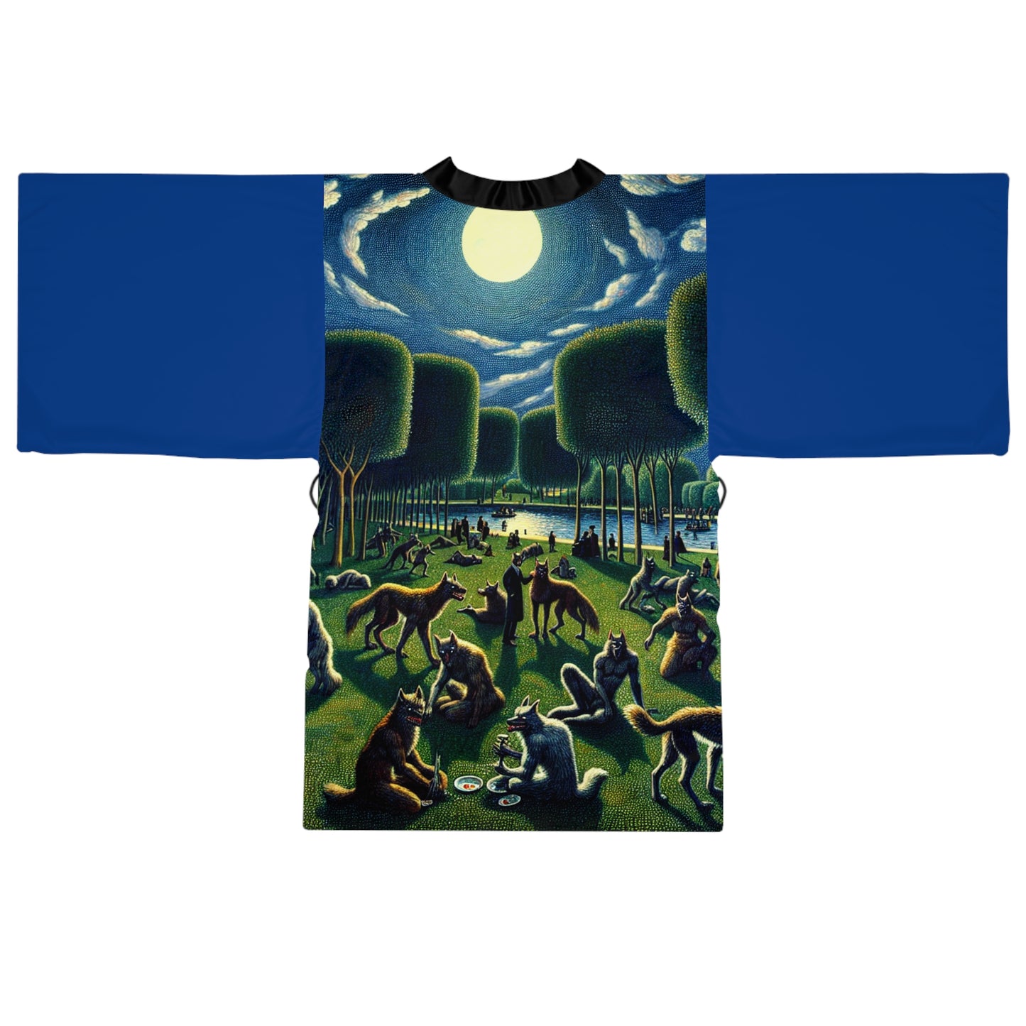 Werewolves at the Waterfront Kimono Robe