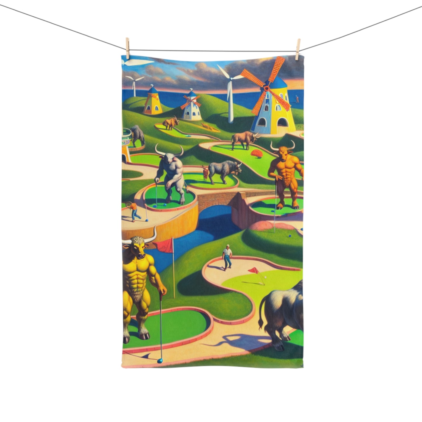 Mini-taur Golf Hand Towel