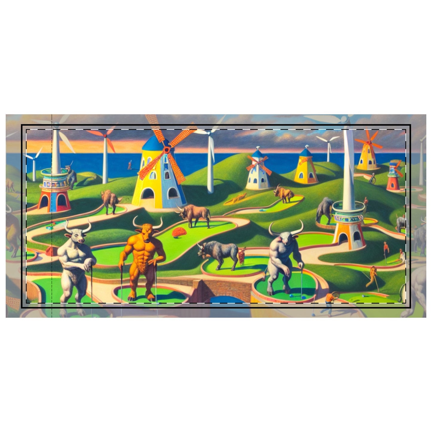 Mini-taur Golf Microfiber Pillowcase