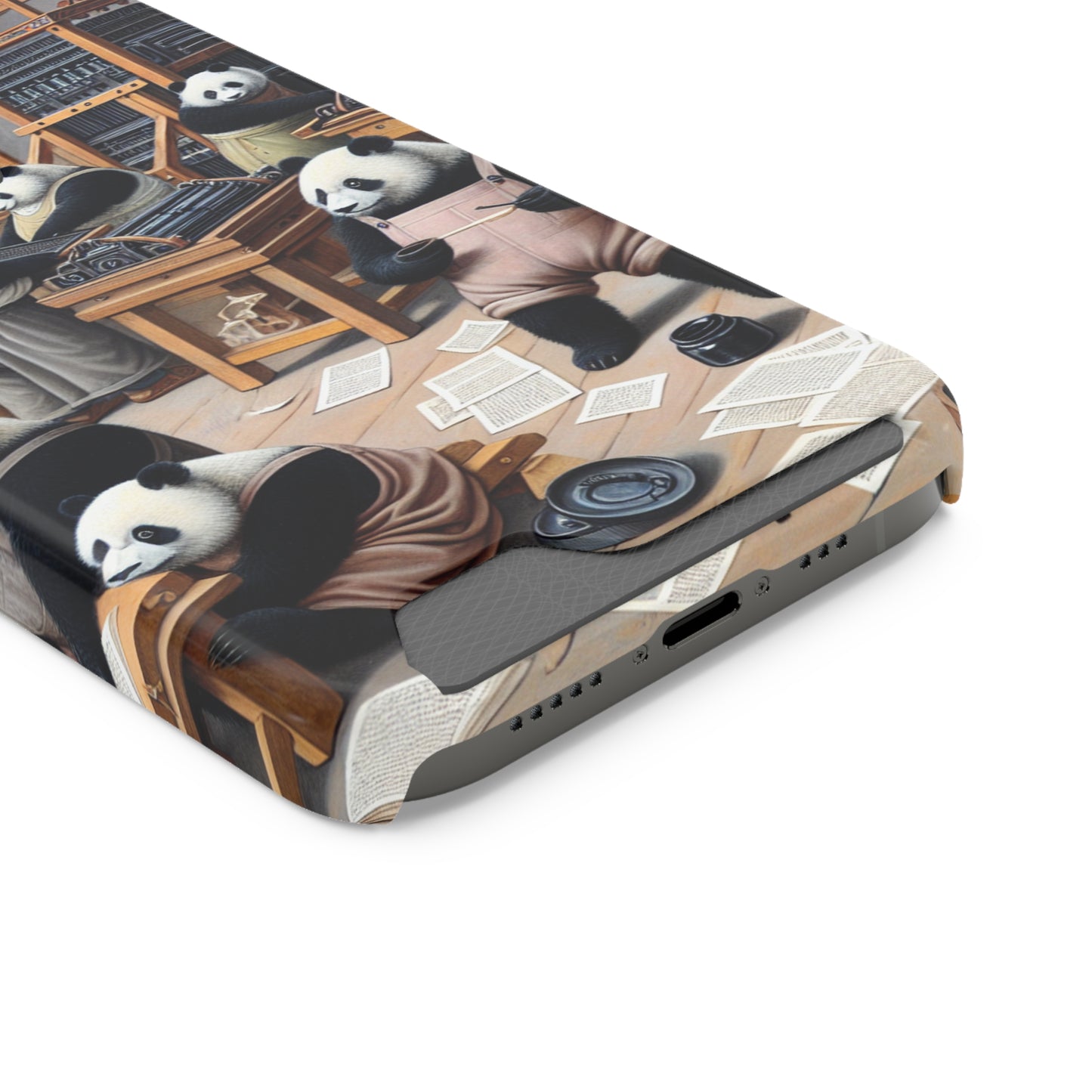 Printing Pandamonium Phone Case with Card Holder - IPHONE
