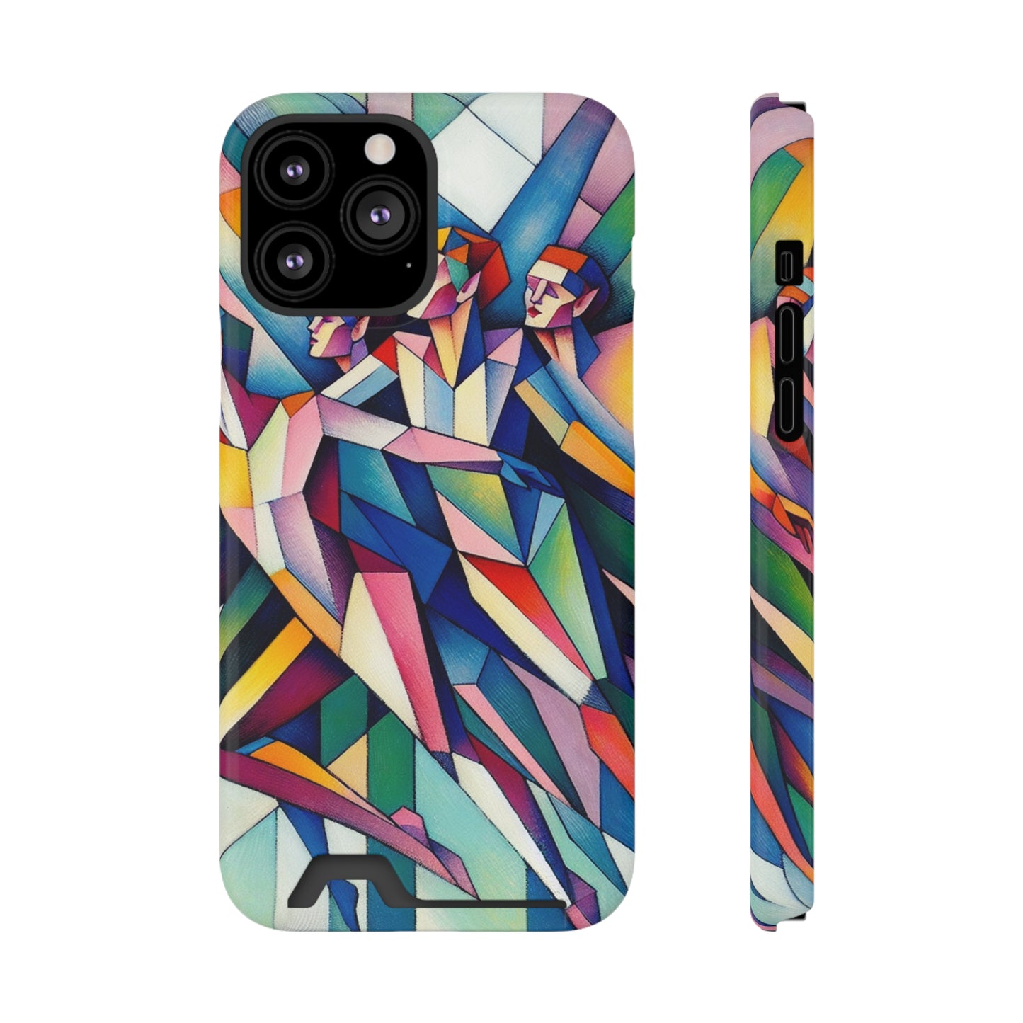 Picasso's Pixies Phone Case with Card Holder - IPHONE