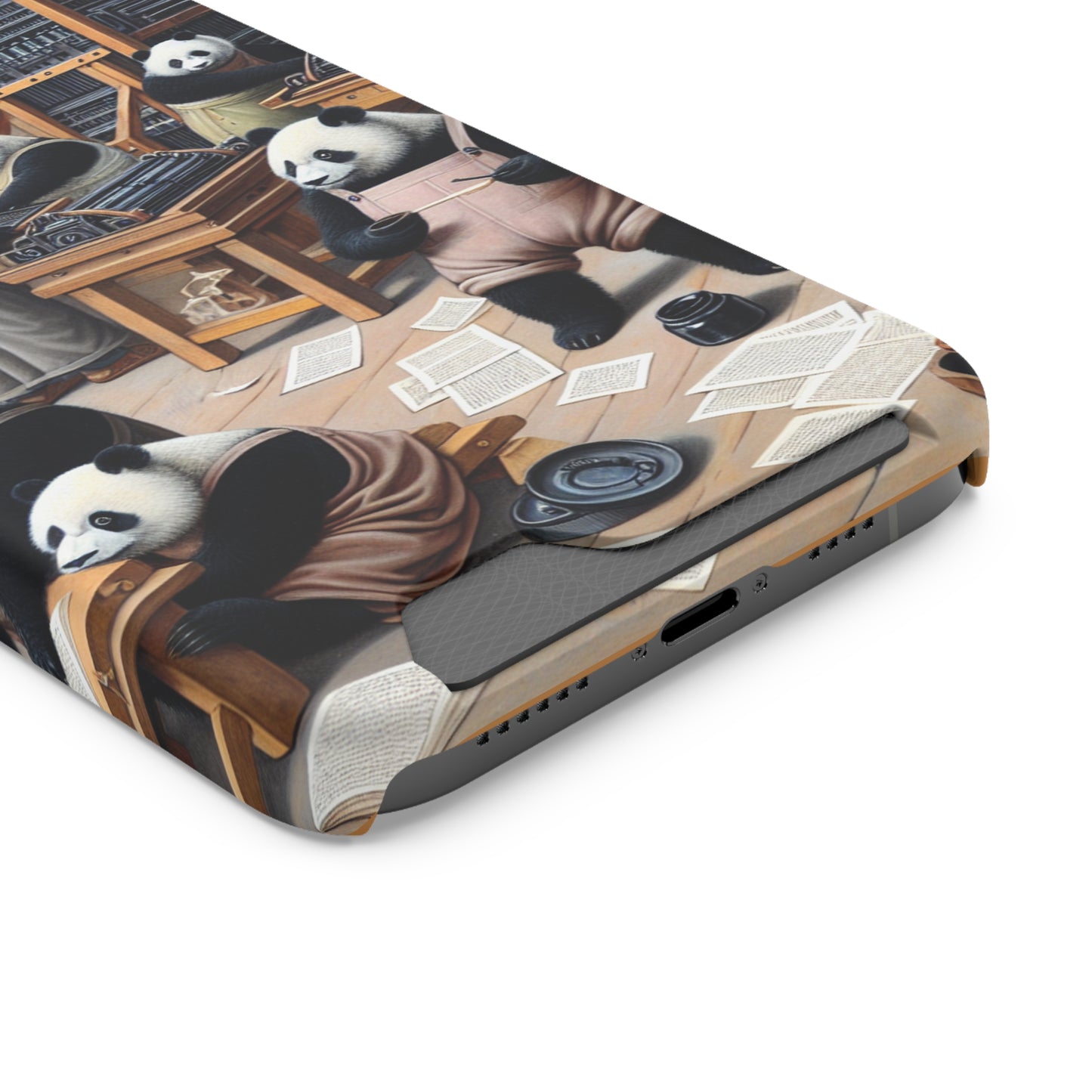 Printing Pandamonium Phone Case with Card Holder - IPHONE