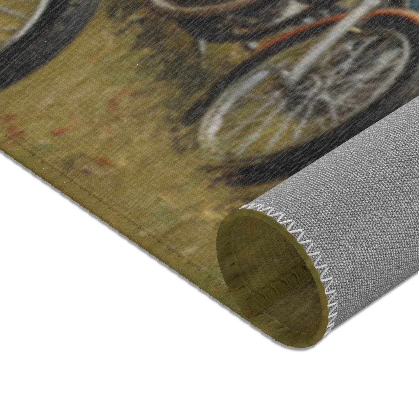 Wild Motorcycles Area Rug - HORIZONTAL