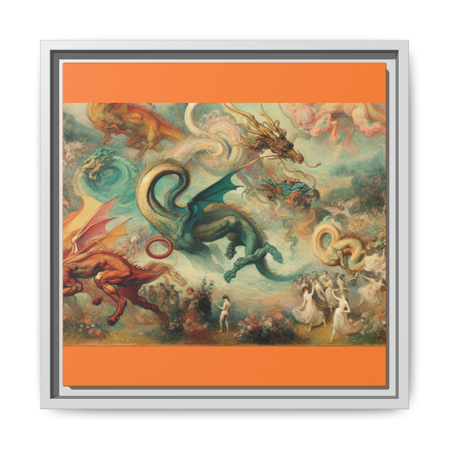 Degas Dreams of Dragons Canvas, Framed (Multi-color)