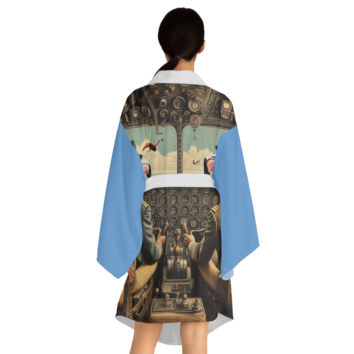 Flamingo Flight Deck Kimono Robe