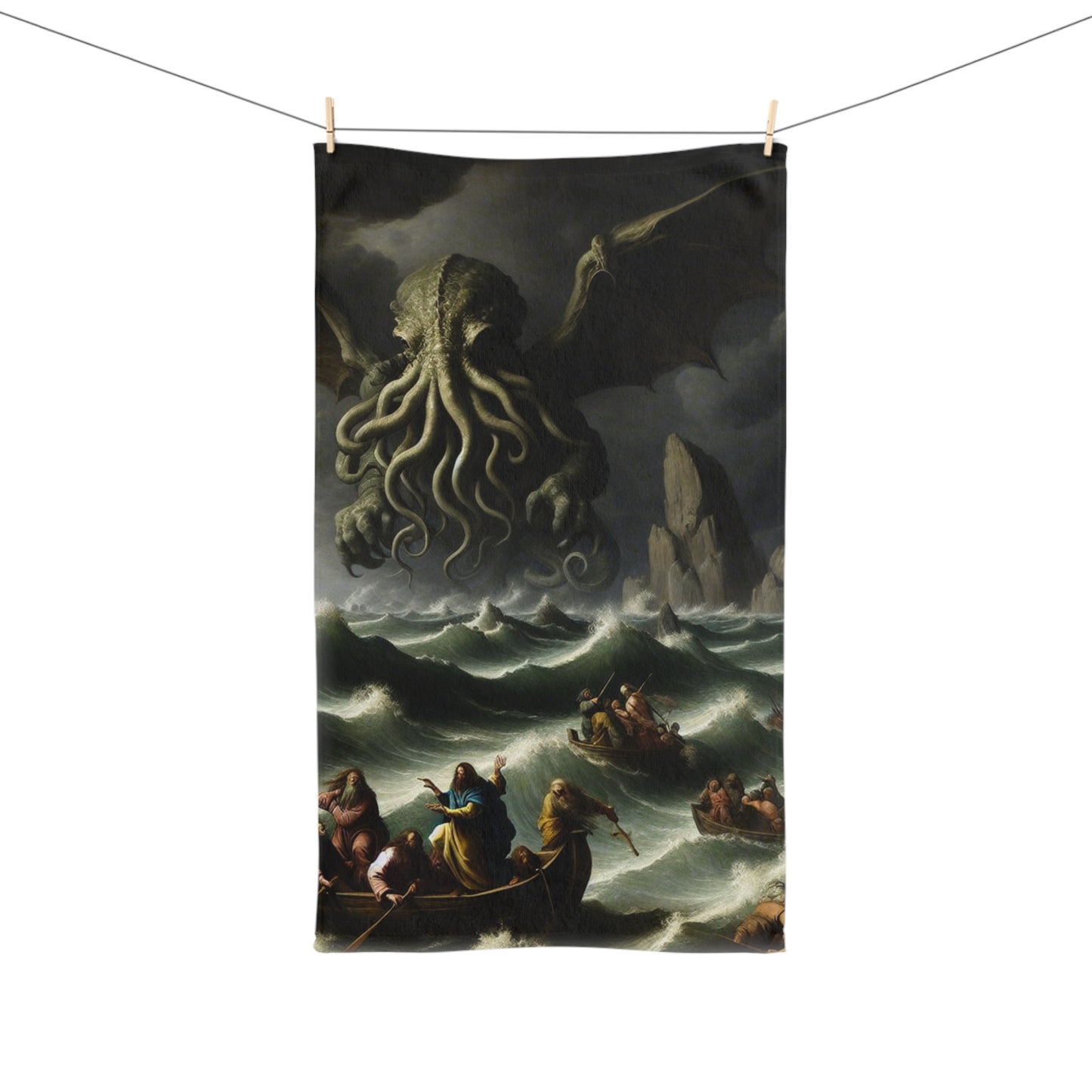 Cthulhu in the Storm Hand Towel