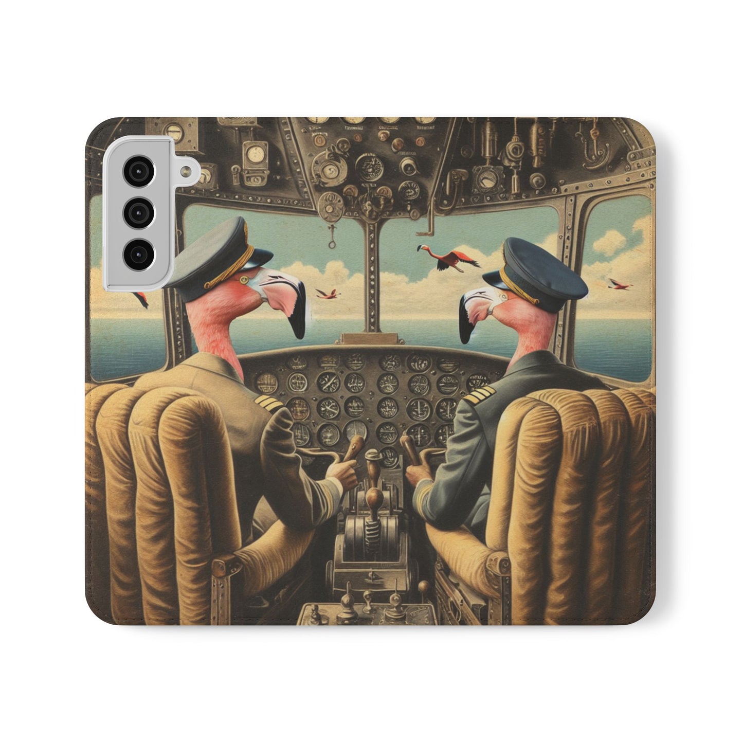 Flamingo Flight Deck Flip Case - iPhone/Galaxy