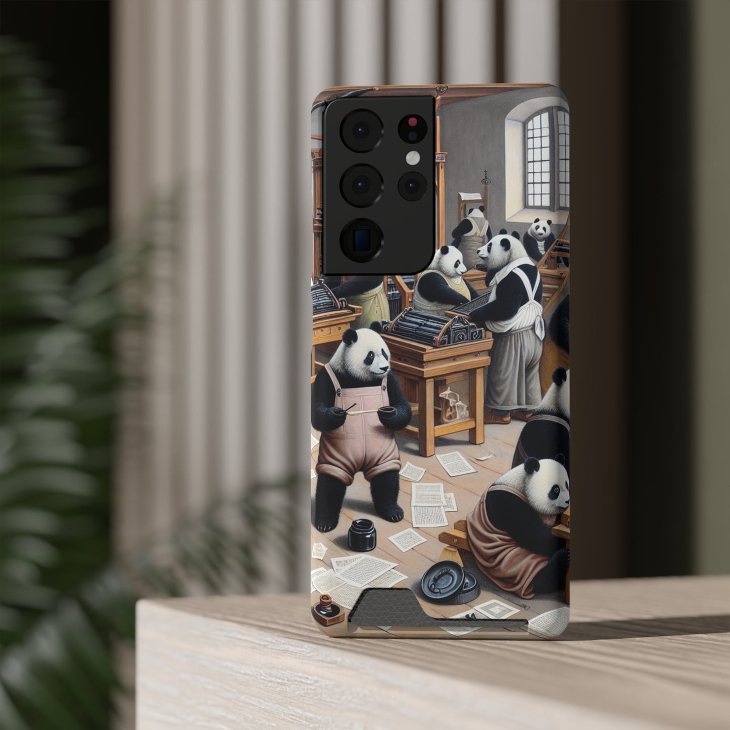 Printing Pandamonium Phone Case with Card Holder - GALAXY