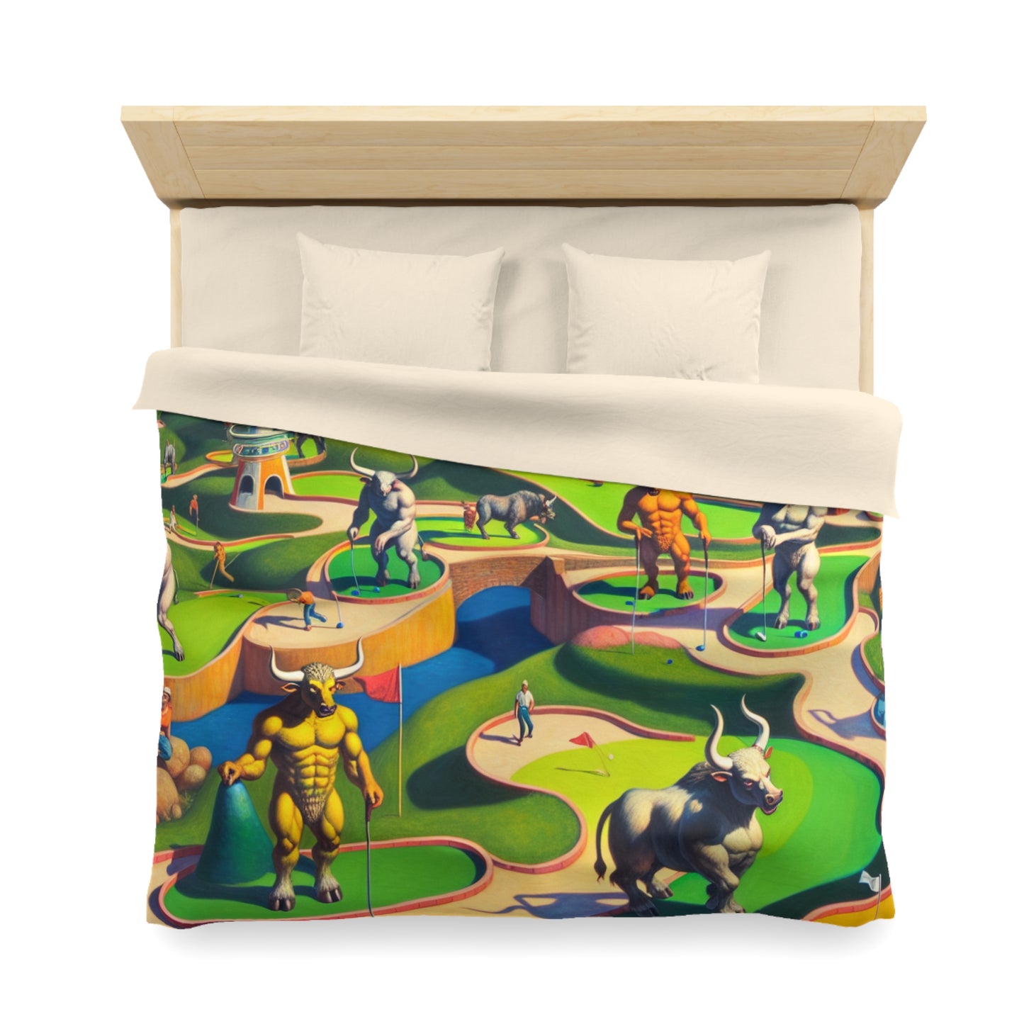 Mini-taur Golf Microfiber Duvet Cover