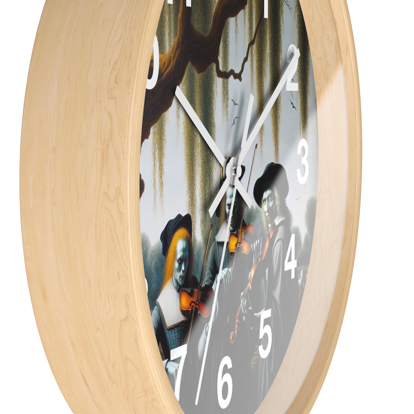 Vermeer's Vampire Violinists Wall Clock