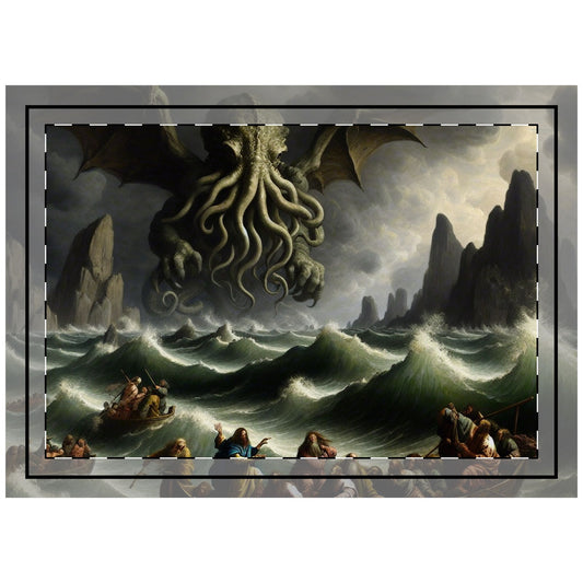 Cthulhu in the Storm Throw Pillow