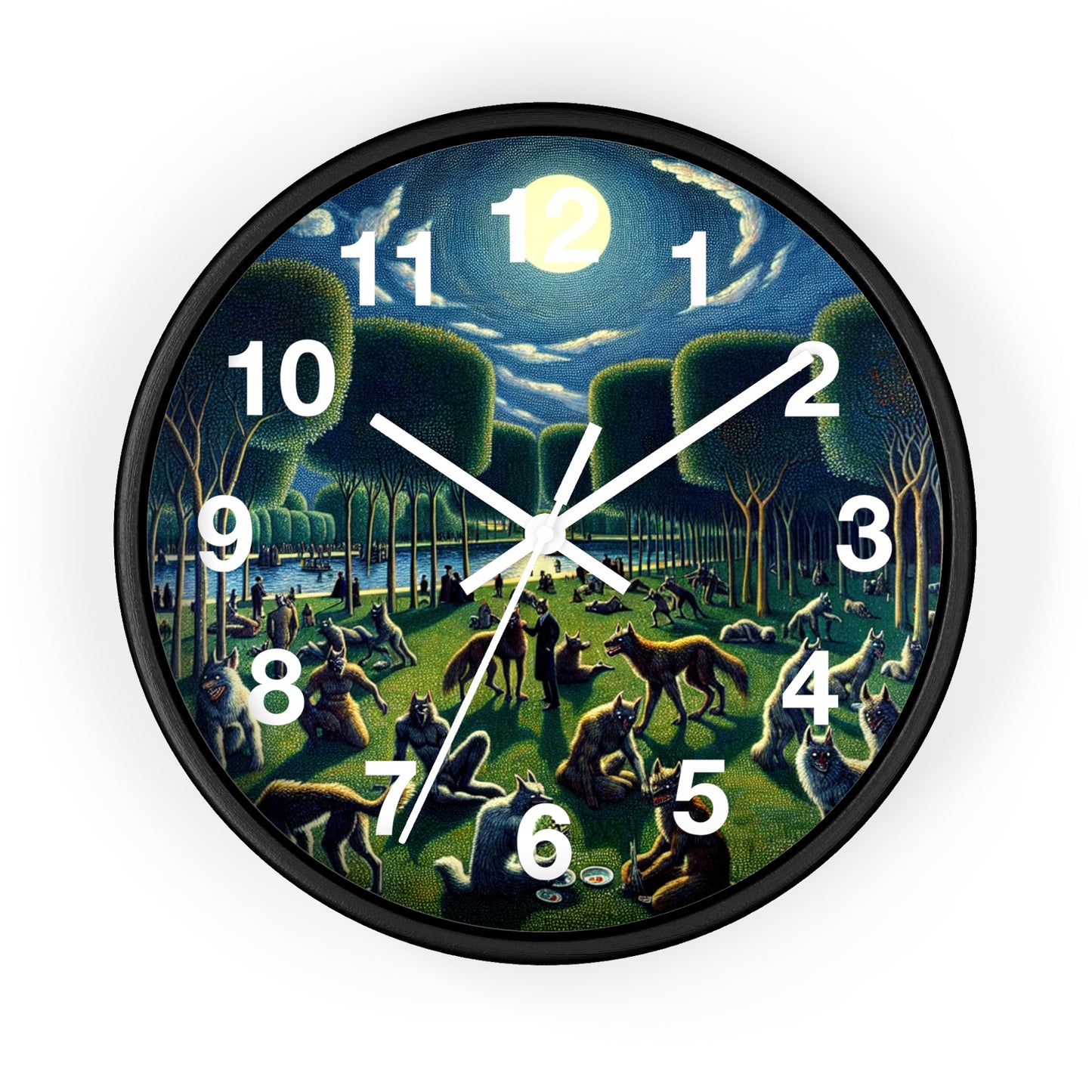 Werewolves at the Waterfront Wall Clock