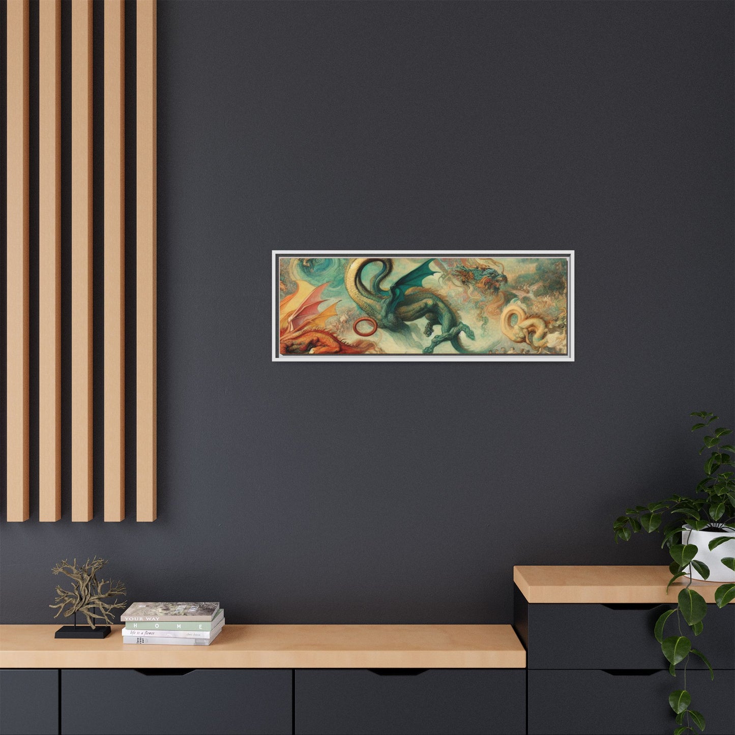 Degas Dreams of Dragons Canvas, Framed (Multi-color)