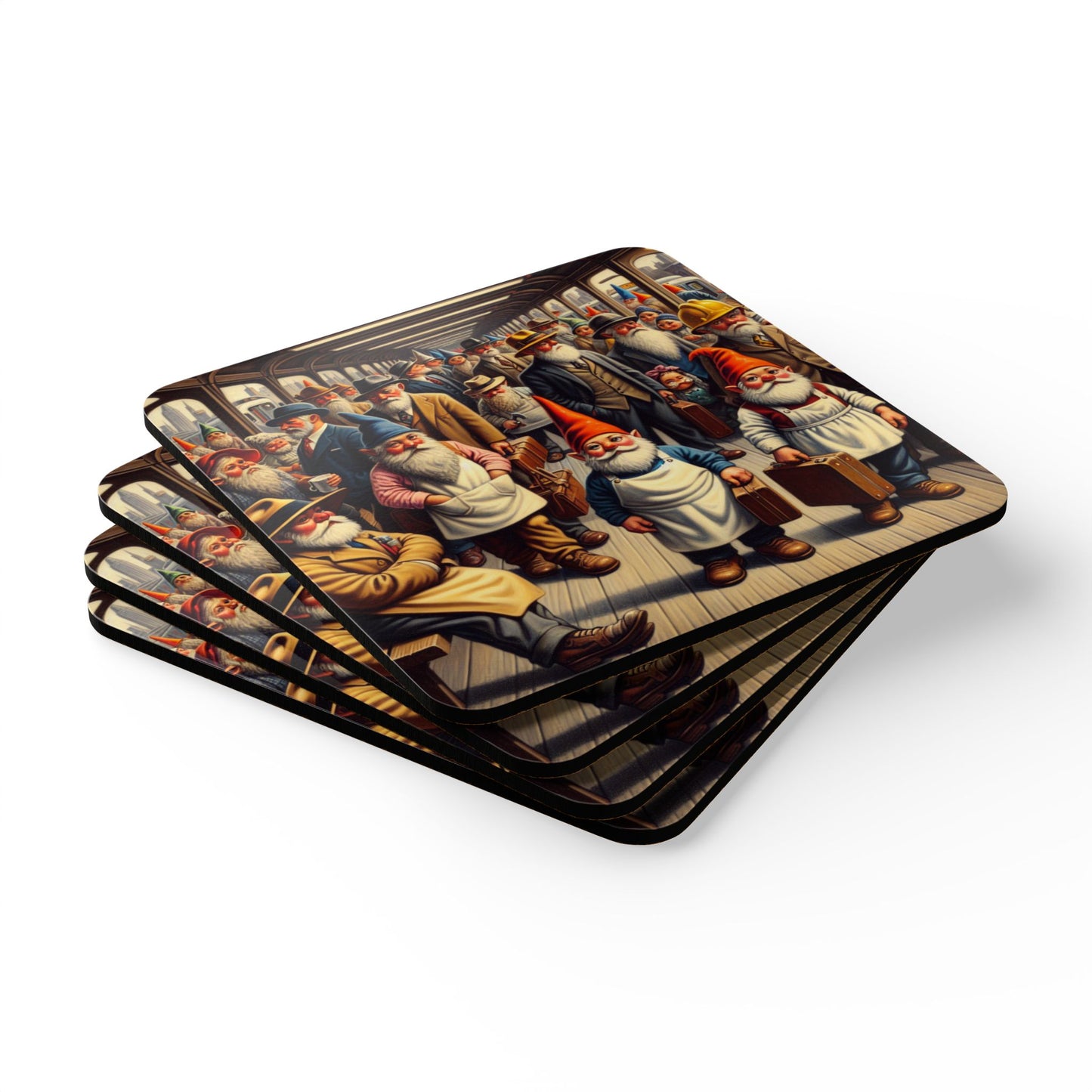 The Gnome-mute Home 4pc Coaster Set