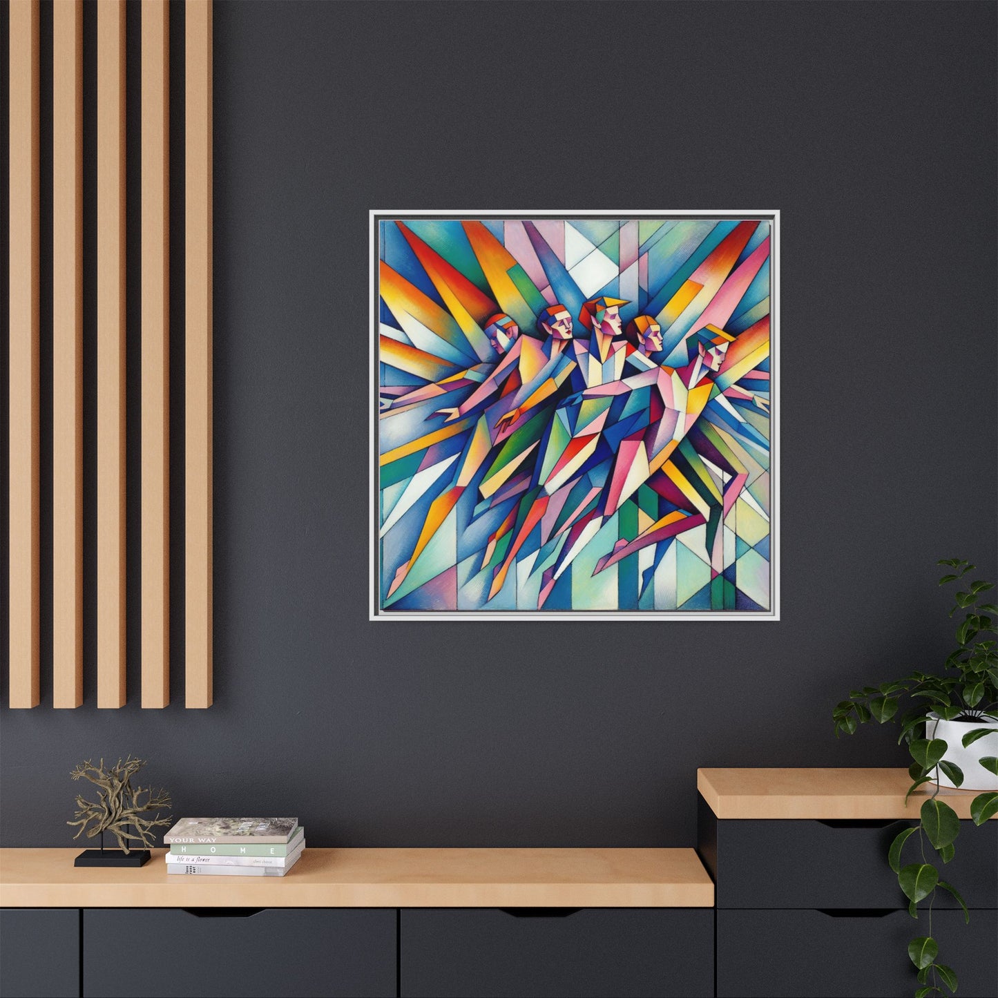 Picasso's Pixies Canvas, Framed (Multi-color)