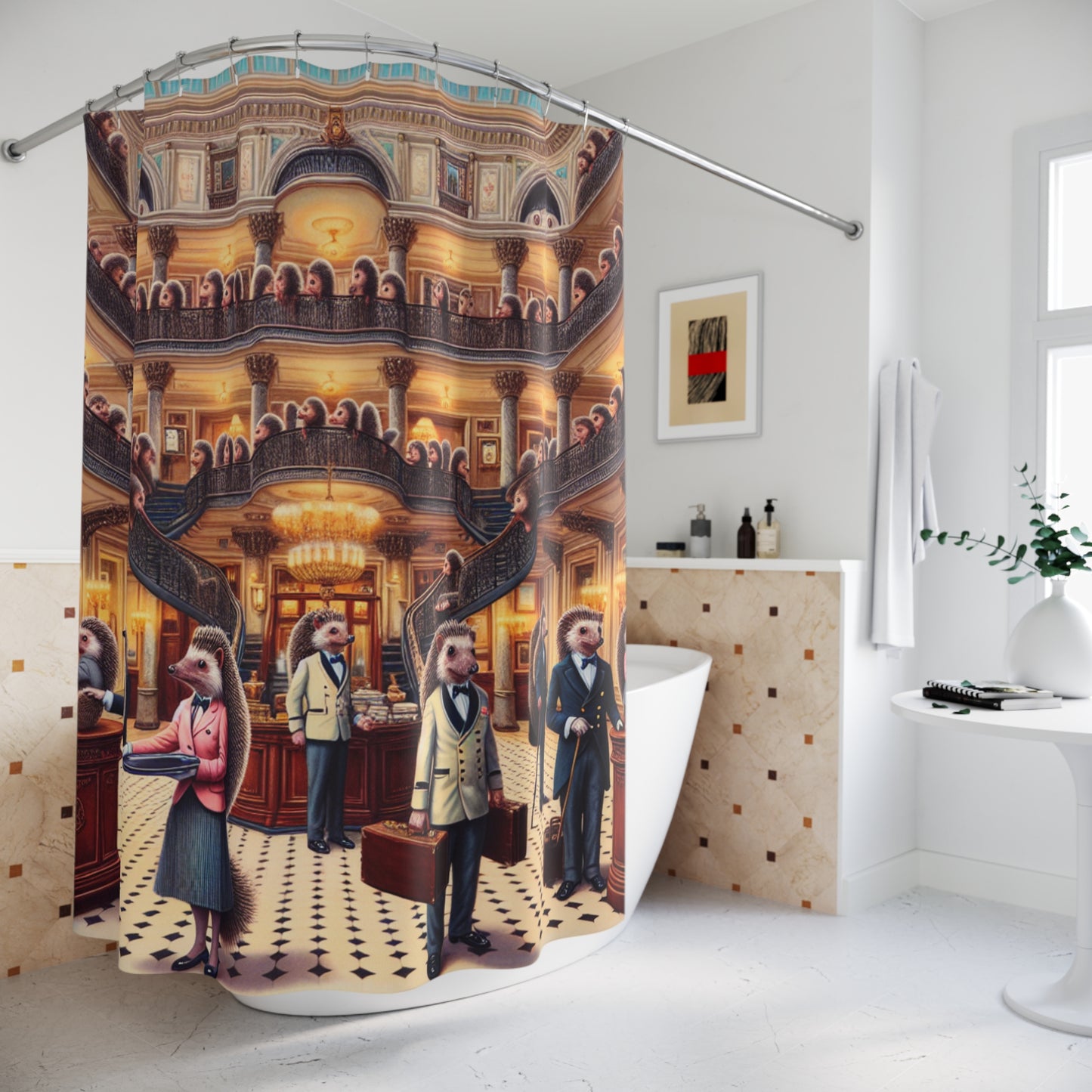 Hedgehog Hotel Shower Curtain