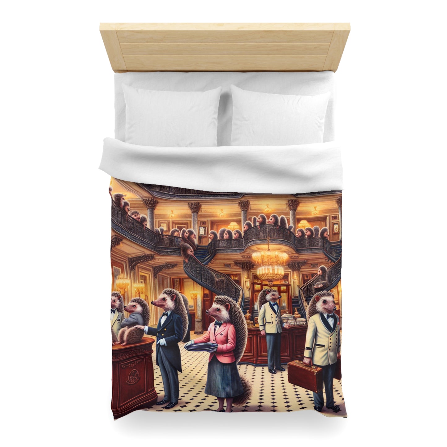 Hedgehog Hotel Microfiber Duvet Cover