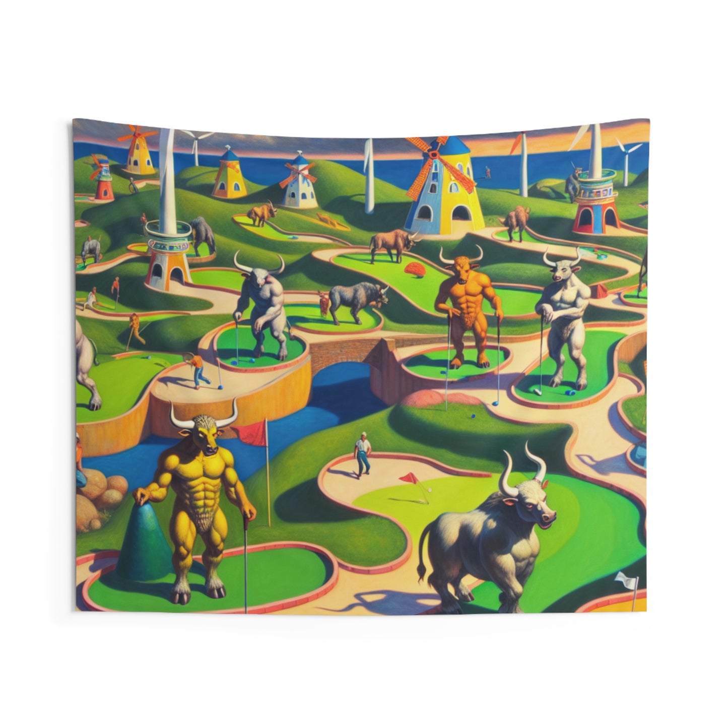 Mini-taur Golf Wall Tapestry