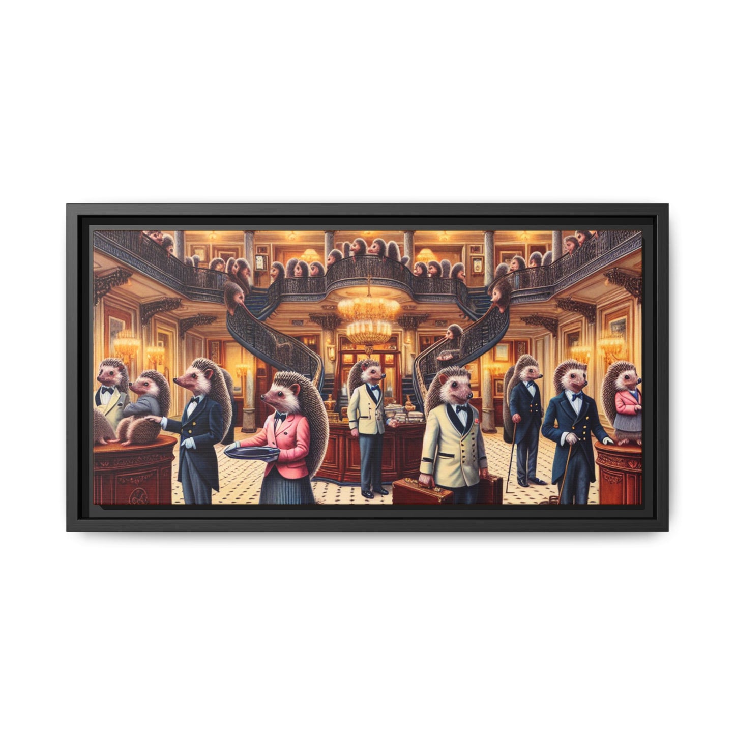Hedgehog Hotel Canvas, Framed (Multi-color)