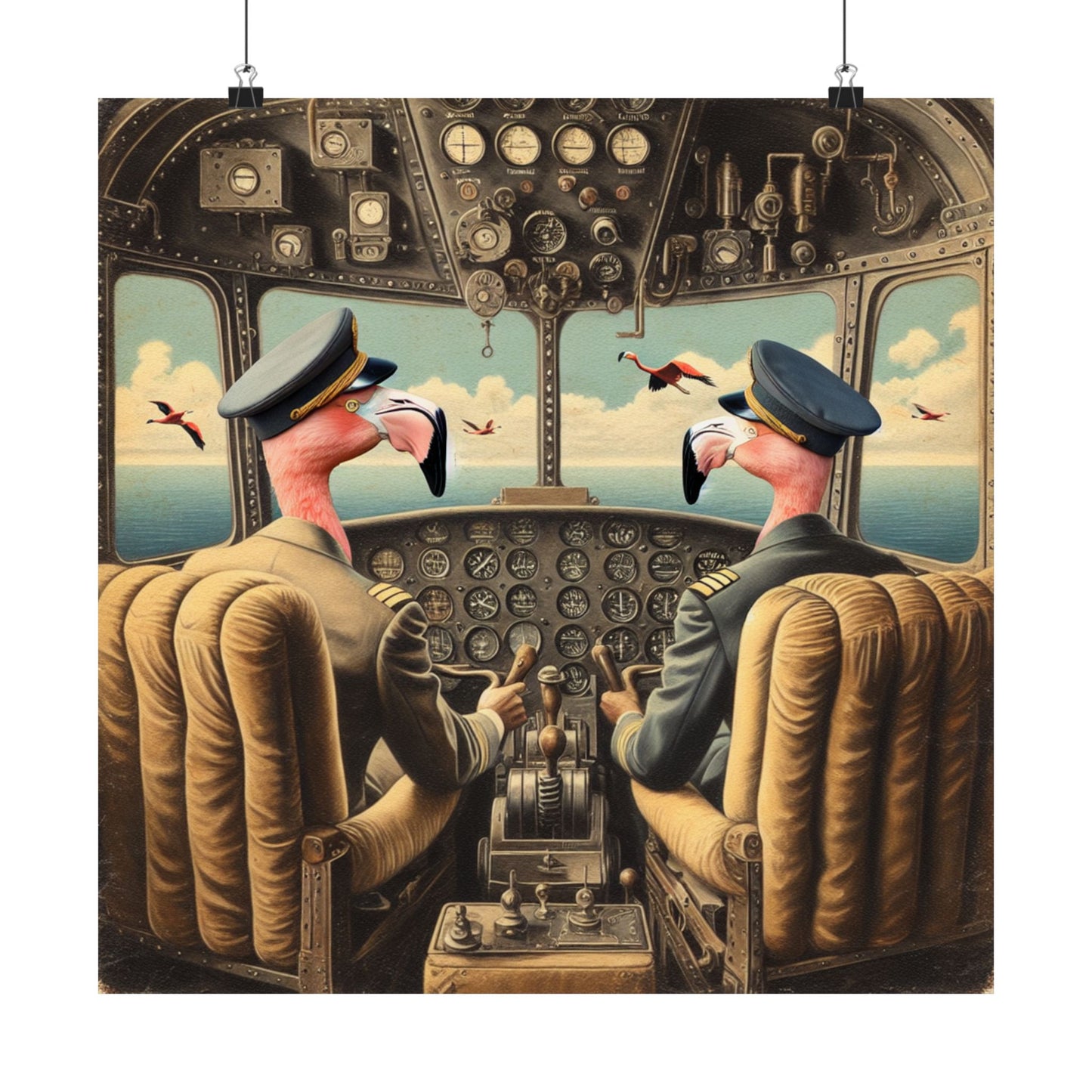 Flamingo Flight Deck Poster