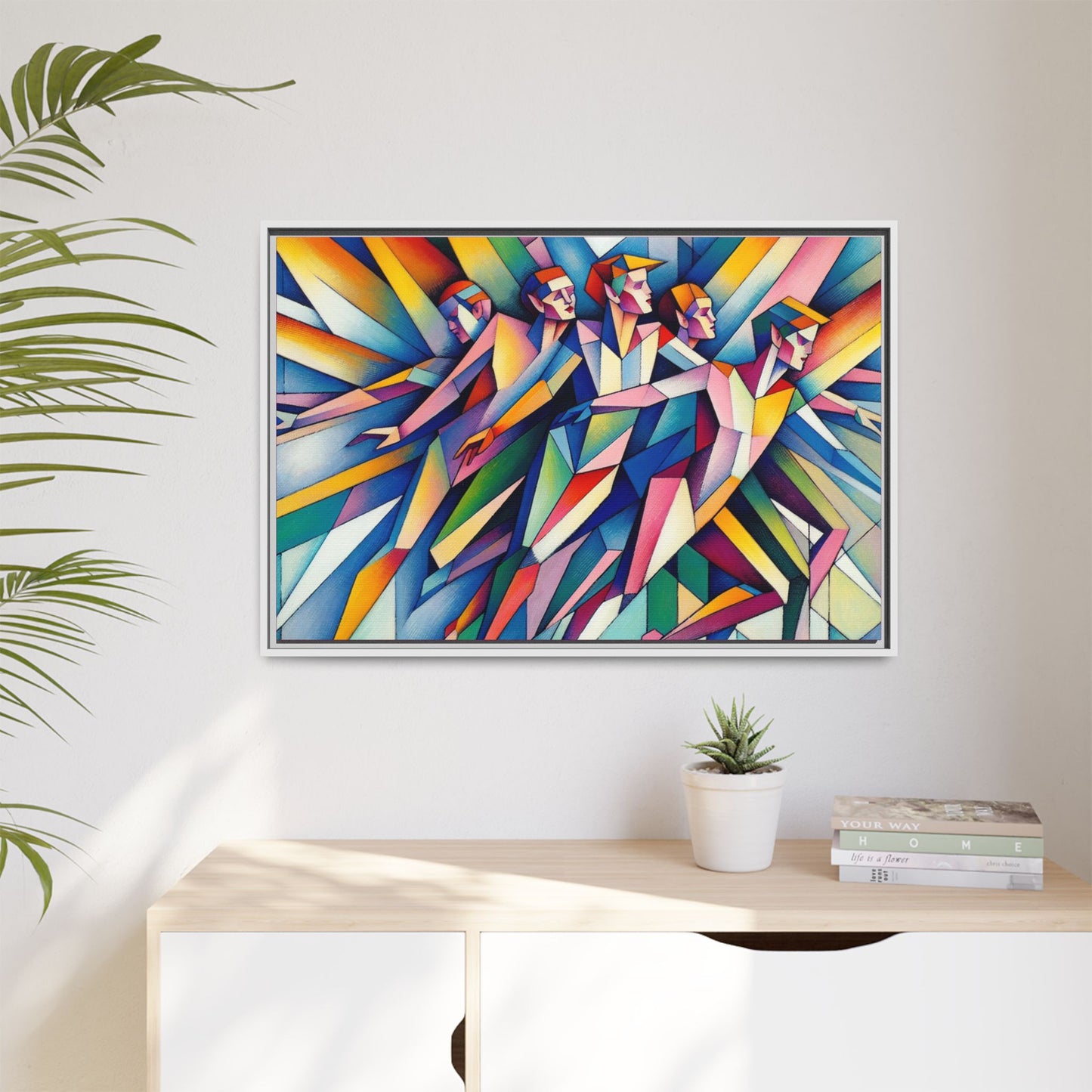 Picasso's Pixies Canvas, Framed (Multi-color)