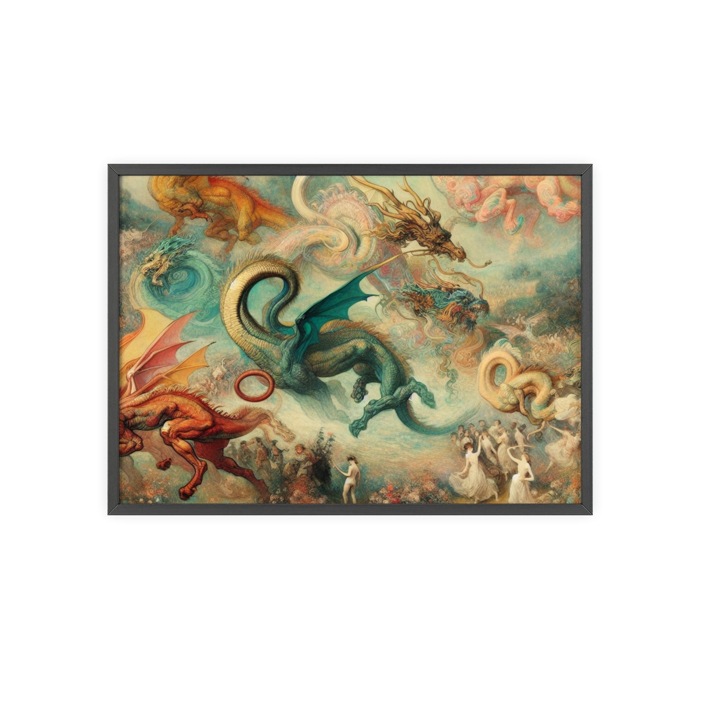 Framed Degas Dreams of Dragons Poster