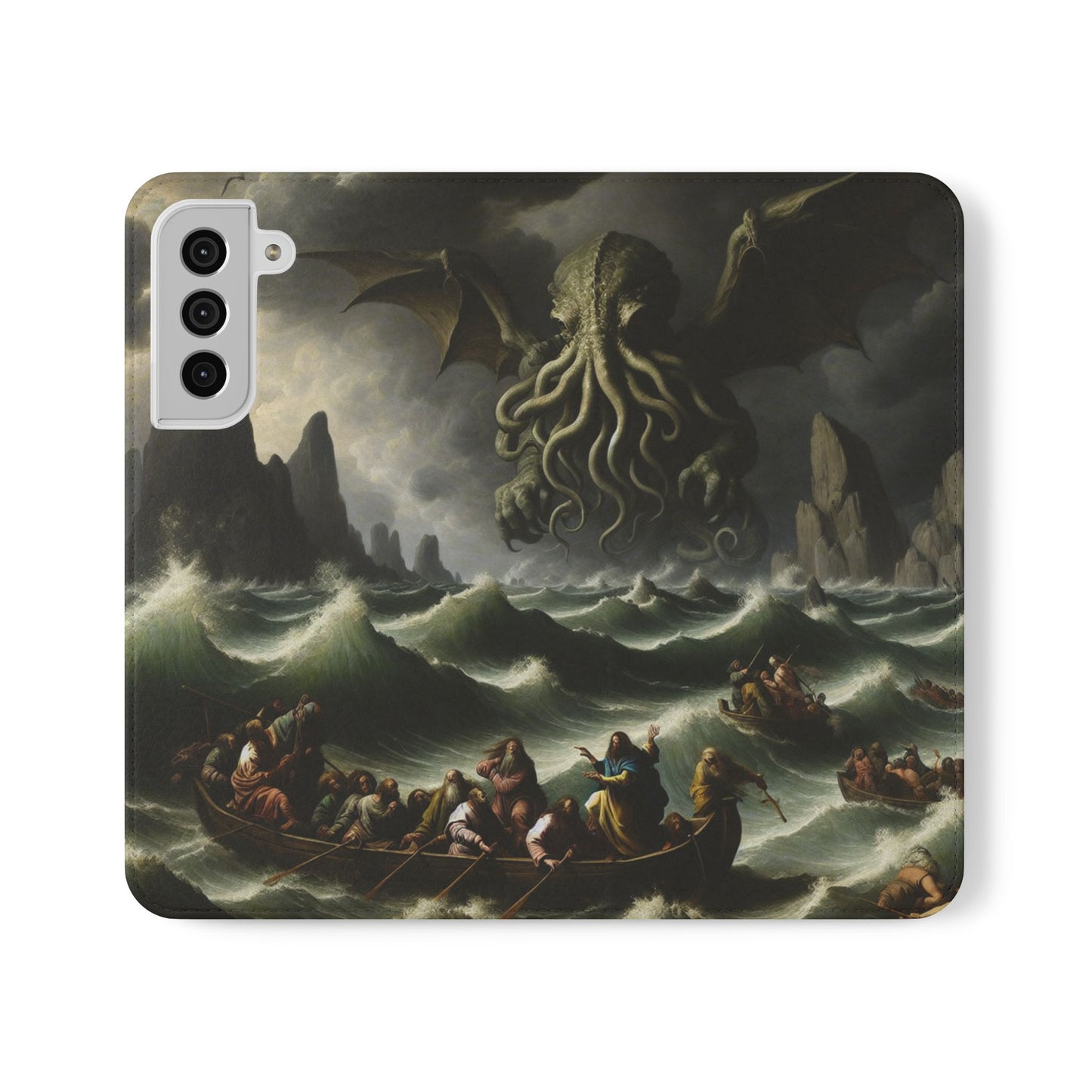 Cthulhu in the Storm Flip Cases for iPhones