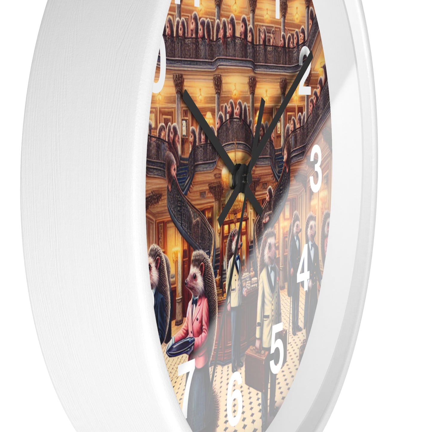 Hedgehog Hotel Wall Clock