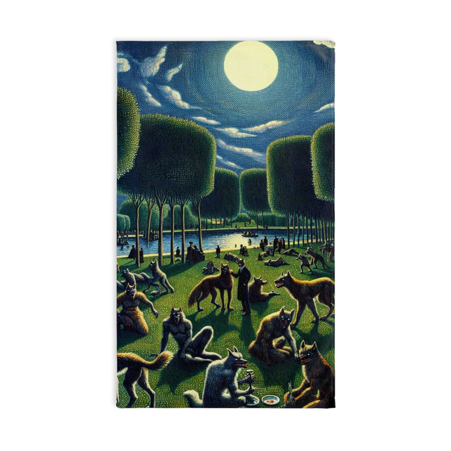 Werewolves at the Waterfront Hand Towel