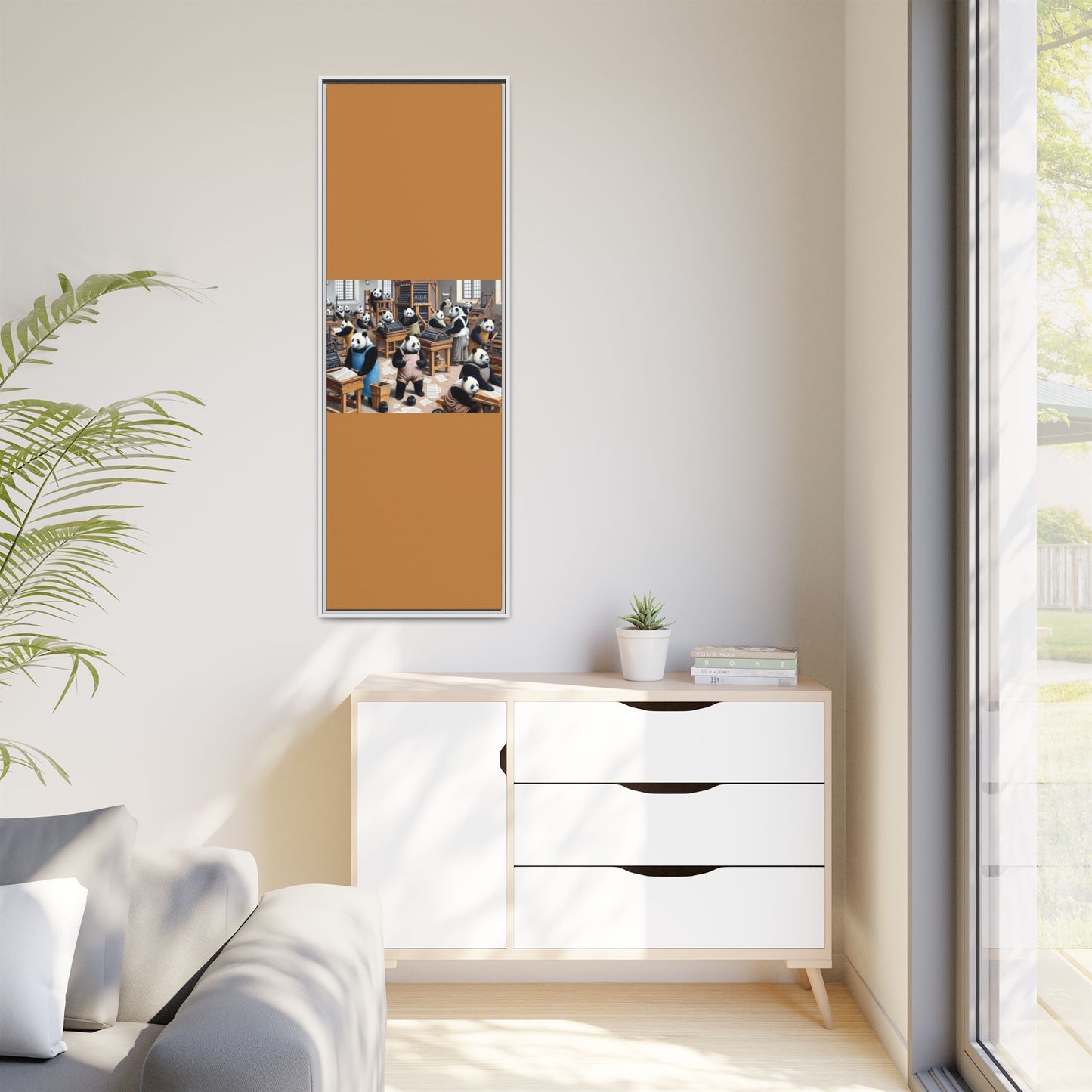 Printing Pandamonium Canvas, Framed (Multi-color)