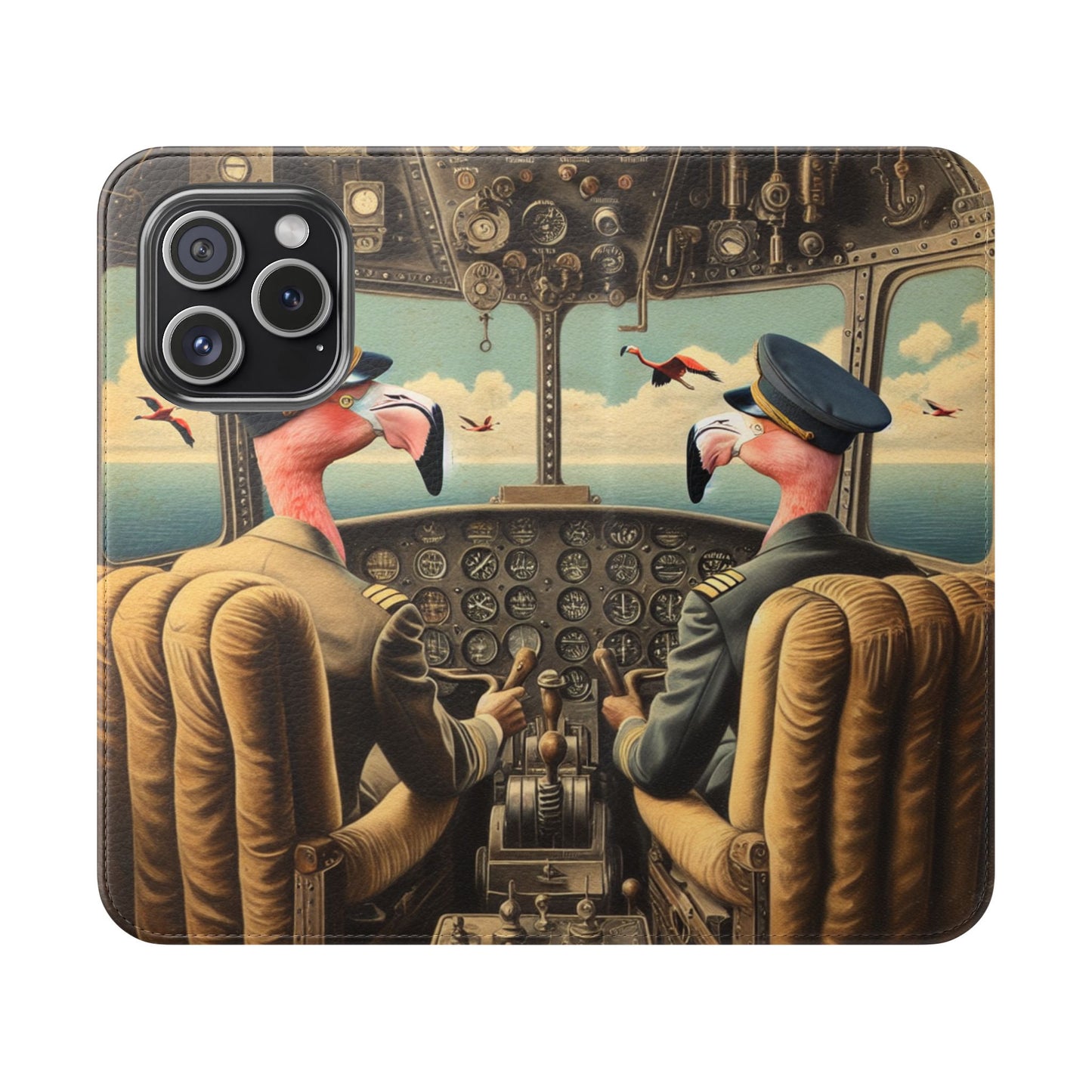 Flamingo Flight Deck Flip Case - iPhone/Galaxy