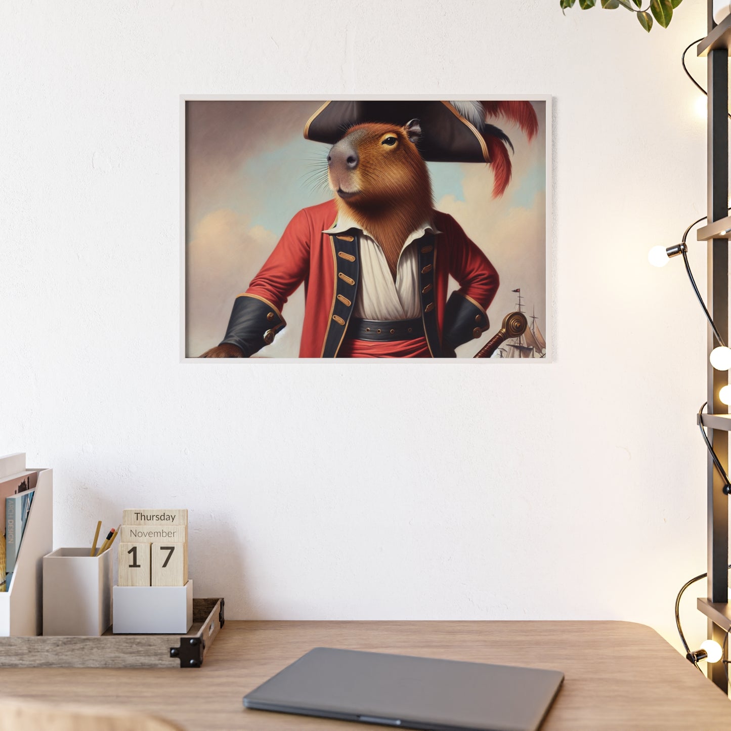 Framed Captain Capybara Poster