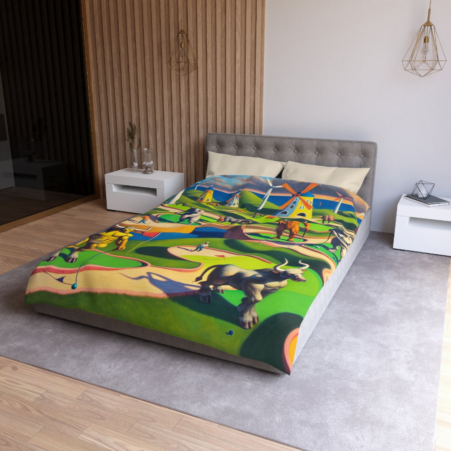 Mini-taur Golf Microfiber Duvet Cover